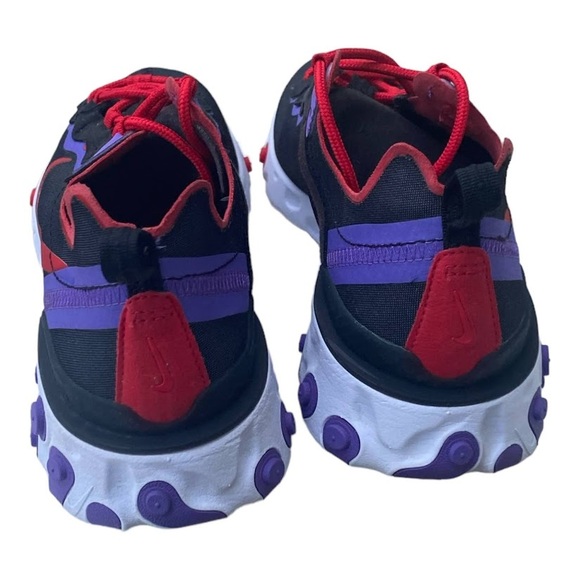 Nike React Element 55 Womenns 7.5 Black Red Purple CQ9903-001  Running Sneakers - Picture 6 of 16